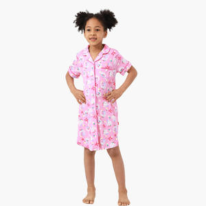 Organic Cotton Cartoon Kids Summer <b>Lounge</b> Cute Girls Nightgown for Daily Wear with OEM Service - Product Image 4
