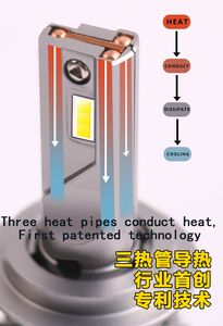 Phare à triple chaleur de voiture H1 H4 H7 H11 9005 9006 9012 phare à LED <span class=keywords><strong>51W</strong></span> 65W ampoules de phare à LED - Product Image 4