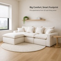 Canapé 3 places en chenille blanc, tufté à grille, moderne, multicolore, vente en gros, personnalisable OEM ODM, directement de l'usine