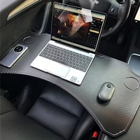 FRINS luxe pliable PC ordinateur portable plateau bureau avant voiture plateau Table pour Tesla modèle Y modèle 3 travail voyage manger déjeuner