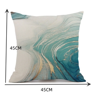 Fodere per cuscini personalizzate di nuovo Design fodere per cuscini di lusso in stile <span class=keywords><strong>inchiostro</strong></span> verde oro federa in <span class=keywords><strong>lino</strong></span> stampata - Product Image 6