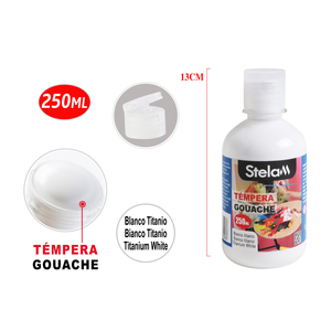 Titanio bianco 250ml Gouache Paint Set per artisti artigianato mezzo Versatile per tela di vetro pittura su carta resistente scatola di imballaggio - Product Image 1