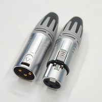 Conector banana para cable de altavoz latón XLR 3PIN macho y hembra cable de micrófono PUG con cromo OFC cobre DMX Cannon-M conector de audio