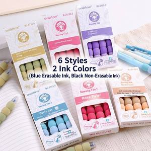 Nouveau stylo gel effaçable 0,5 mm pour étudiants, série thé au lait dégradé mignon, personnalisable, papeterie, 4 pièces/boîte - Product Image 2