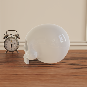 カスタムデザインクリエイティブ3D水族館オーナメントホワイトセラミックスカルヘッド型エビ繁殖魚タンク隠れ家洞窟 - Product Image 4