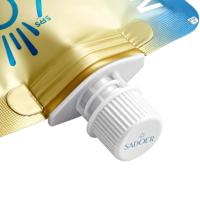 Pochettes personnalisées pour crème solaire avec bec verseur, sachets souples à fond plat, couleur dégradée, réutilisables, petits sacs en plastique pour liquides