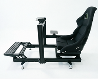 Cockpit de simulation de course de qualité professionnelle, châssis en aluminium extrudé 4080 avec siège et support de volant pour une expérience de conduite immersive