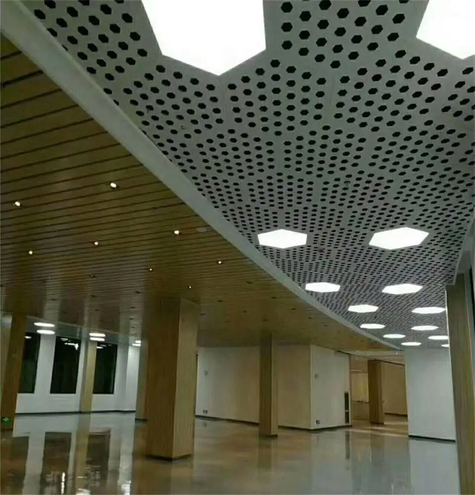 Factory suspended board hexagon fiberglass acoustic ceiling cloud ceiling false ceiling