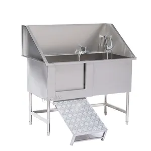 LHWXYC03 Veterinary cleaning pet bathing products pet bath tubs stainless steel bathtub for dog SPA shower