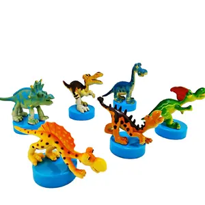 Großhandel Multi Color Cute Personal isierte Custom ized Cartoon Kinder Spielzeug Tier Dinosaurier Flash Stamp