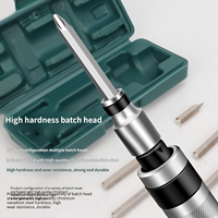 Set Obeng Impact Heavy Duty, Ekstraktor Sekrup Rusak/Karat, Pembuka Baut, Mata Obeng Slotted Phillips Cr-V, Kombinasi Keras