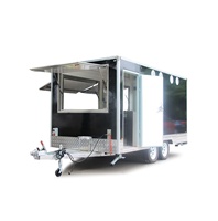 Caravane alimentaire en fibre de verre avec capot, banc en acier inoxydable, remorque alimentaire, taille de 300x200Cm