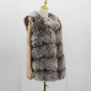 QC8046 Abrigo de piel de Invierno para <span class=keywords><strong>mujer</strong></span> <span class=keywords><strong>Chaleco</strong></span> de piel de zorro real Venta caliente Chalecos y chalecos de <span class=keywords><strong>mujer</strong></span> de talla grande de piel de moda - Product Image 6