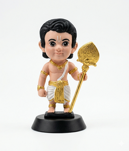 พระพุทธรูปพระพักตร์ศรีกษรีรักษ์ (สีน้ำเงิน) งานเพ้นท์มือ ของตกแต่งทางจิตวิญญาณสำหรับบ้าน วัด สำนักงาน โต๊ะทำงาน คอนโซลรถยนต์ และของขวัญ - Product Image 1