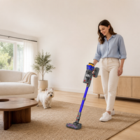 Aspirateur sans fil autoportant, mode Super Max instantané, bac à poussière 0,8 L, filtre HEPA, affichage LED tactile à sec