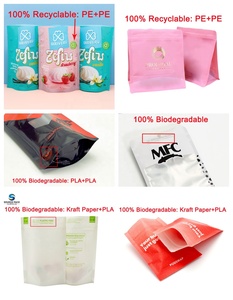 Empaque de <span class=keywords><strong>Ropa</strong></span> Compostable Ecológico a Base de Plantas, Bolsa de Plástico Biodegradable Esmerilada con Cierre y Logotipo Personalizado Impreso al por Mayor - Product Image 5