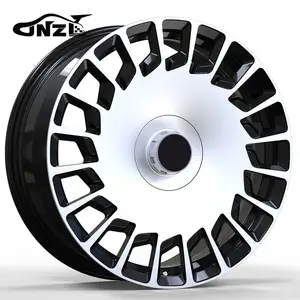 Zhenlun Multi Spoke Machined Face Gloss Black Alloy Passenger Car Wheels For Mercedes Maybach S480 680