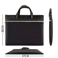 Porte-documents personnalisable pour entreprise, format A4, grande capacité, en toile Oxford imperméable, avec fermeture éclair, pour conférences