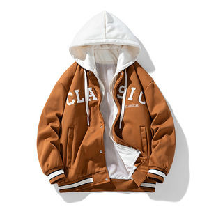 <span class=keywords><strong>Veste</strong></span> de <span class=keywords><strong>costume</strong></span> de Baseball de Style Hong Kong pour hommes nouvelle Collection printemps automne haut décontracté lettre à la mode coupe ample transfrontalière - Product Image 2