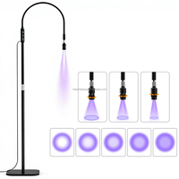 Lampe LED Beauté pour Maquillage, Ongles, UV, Cils, Teinture des Sourcils à Domicile, Bras Flexible Col de Cygne, Extension de Cils, Lumière de Salon de Manucure