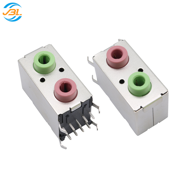 JBL106411021 2Pin 3.5mm Audio Phone Jack Socket DIP Type with Knurled Shell On-Board Connector