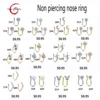 Gaby Hotsale Nose Cuff Anneau de nez sans perçage, Faux piercing à clipser en forme de serpent, Clip de nez non percé, Bijou de corps sexy