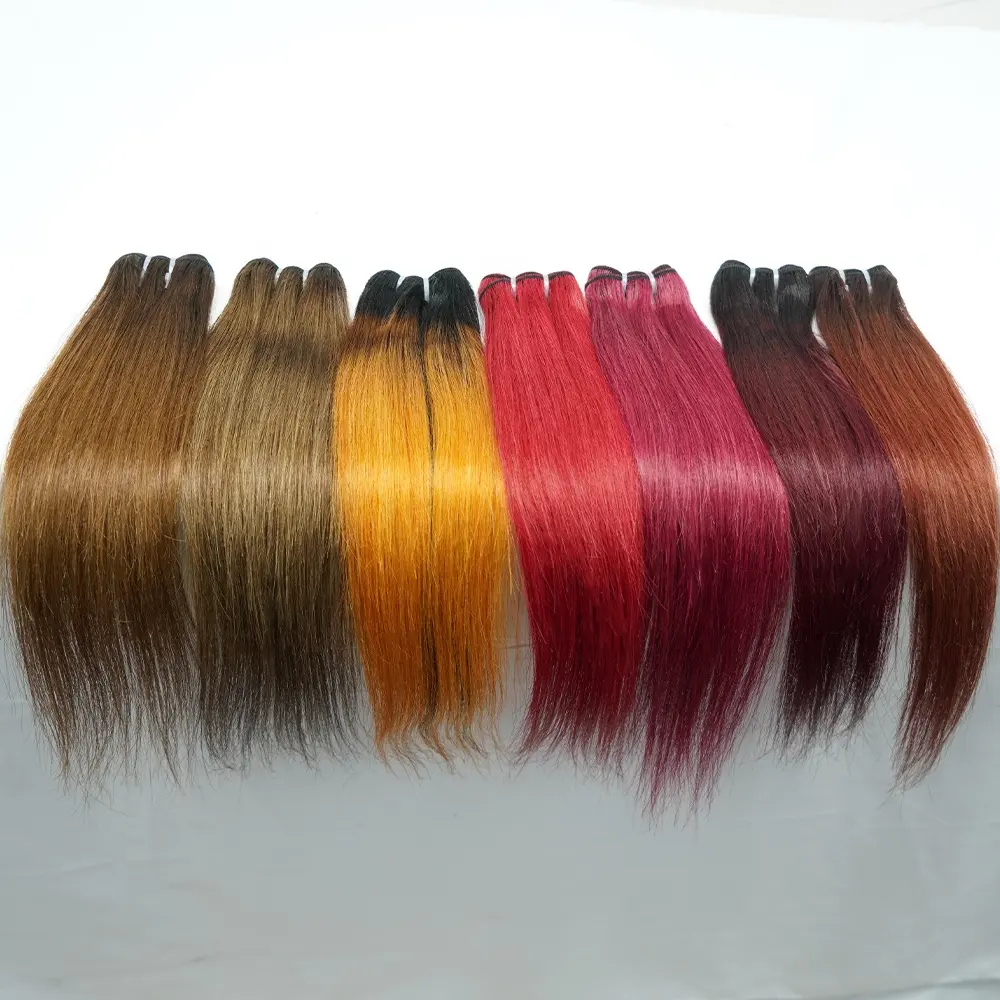 Kleurrijke Kleuren/Regenboog Kleuren Paars/Rood/Grijs/Blauw/Groen/Geel/Roze/Blond/Bourgondië Braziliaanse Virgin Human Hair Weave Bundels