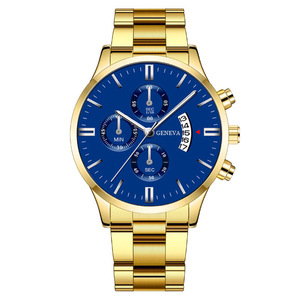 Reloj de cuarzo con correa de acero y calendario explosivo, reloj de <span class=keywords><strong>hombre</strong></span> de negocios con tres ojos, esfera grande, reloj para <span class=keywords><strong>hombre</strong></span> Wat Ch - Product Image 5