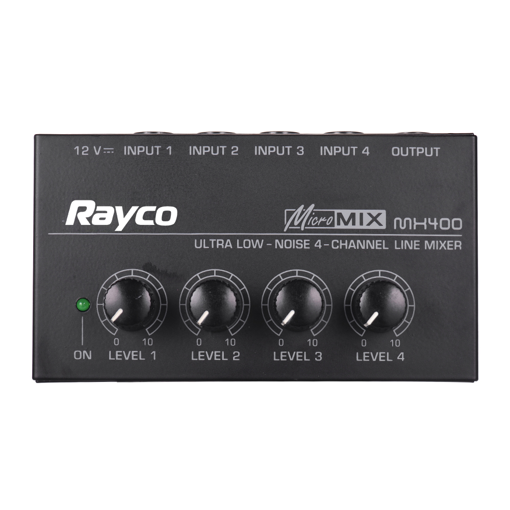 Ультракомпактный MX400 dj микшер низкий шум 4 каналов линии моно аудио смеситель для небольших клуб бар