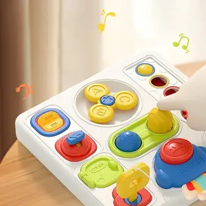 Toddler Sensory Toy Montessori Plastic Busy Board Kids Activity Felt Busy Board Interactive Toy Educational Toys for Kids