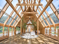 Structure en bois massif durable et élégante en bois massif teck naturel