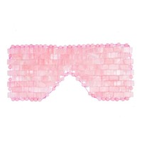 Ensemble masque pour les yeux en jade quartz rose, élimination des cernes noirs, rouleau, guasha, pierre de jade rose