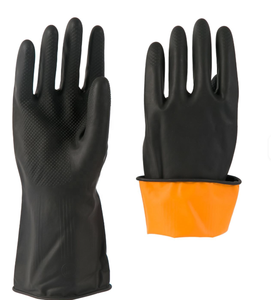 Gants en caoutchouc noir <span class=keywords><strong>de</strong></span> qualité supérieure, résistants aux produits chimiques, pour usage domestique et industriel, en silicone et latex - Product Image 1