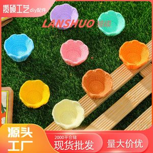 แม่พิมพ์เรซิ่น 3 มิติ Lanshuo สำหรับทำตะกร้า DIY รูปทรงดอกไม้ขนาดเล็ก อุปกรณ์งานฝีมือพลาสติก สำหรับพวงกุญแจ เคสโทรศัพท์ ใช้ตกแต่ง - Product Image 3