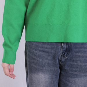 Suéter personalizado de OEM y ODM para mujer, top de punto de manga larga bordado, patrón de prendas de punto, ropa de mujer, suéter de punto para mujer - Product Image 5