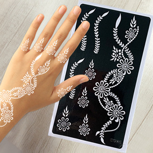 Modèle de tatouage Tiebeauty S1285, motif floral, réutilisable pour l'art corporel - Product Image 1