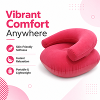 Canapé gonflable ergonomique en PVC floqué épaissi avec accoudoirs, fauteuil inclinable individuel en forme de U pour la maison et les voyages