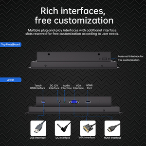 Độ sáng cao hơn LED hiển thị cảm ứng màn hình Màn hình 10/21.5 inch cho công nghiệp nhúng sử dụng IP65 không thấm nước Màn hình công nghiệp - Product Image 6