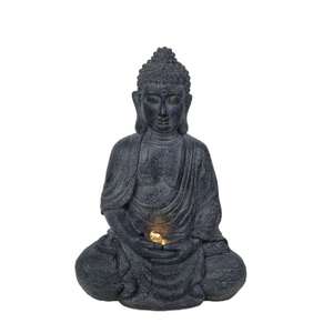 Ornements de <span class=keywords><strong>jardin</strong></span> Statue de <span class=keywords><strong>Bouddha</strong></span> apaisante Fontaine Zen Fontaine de <span class=keywords><strong>Bouddha</strong></span> Cascade à 2 niveaux pour terrasse arrière-cour - Product Image 3