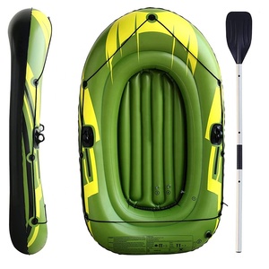 Radeau vert adulte aviron <span class=keywords><strong>bateau</strong></span> <span class=keywords><strong>de</strong></span> pêche pagaie Kayak gonflable PVC Portable Sports nautiques canoë - Product Image 4