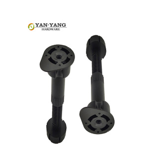 Pieds de canapé réglables YANYANG en gros, 100 mm, carrés, avec patins en PP, pieds de meuble en plastique - Product Image 4