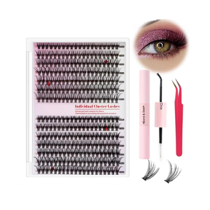 Kit <span class=keywords><strong>di</strong></span> Ciglia a Ciuffi Voluminosi con Logo Personalizzato, Semi-Fatte a Mano, Morbide, Ricciolo Uniforme, Fascia in Cotone Nero, Spessore 30D/40D/50D - Product Image 6