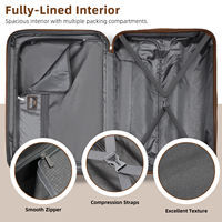 Ensemble de bagages à main unisexe 6 pièces en ABS Spinner personnalisé nouveau Design Vintage 20/24/28 pouces bagage à main voyage trolley valise 360
