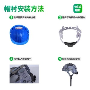 Safety Helmet Lining Accessories 4 Point Suspension Plastic Liner For Hard <b>Hat</b> Replacement Parts - Product Image 1