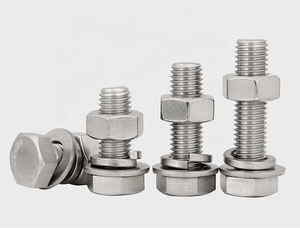 Thép Không Gỉ Hex Mặt Bích Đầu Bolt Với Nut Và Máy Giặt Dầu & Gas M6 M7 M8 M10 M24 Hexagon Mặt Bích Bu Lông - Product Image 2