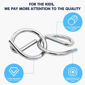 Yüksek Kaliteli Çocuklar İçin Anti-Stres Eğitici Oyuncaklar Metal Tel Yaylı Bulmaca IQ Zeka Geliştirici Bulmaca Oyunu - Product Image 5