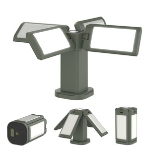 Lampe de travail LED d'extérieur avec trépied télescopique et projecteur, étanche, idéale pour la randonnée et le camping - Product Image 2