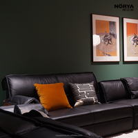 Ensemble de canapés en cuir italien moderne NORYA, meubles de salon en bois, ensemble de canapés luxueux européens