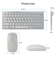 Combo de Teclado y Ratón Inalámbrico Ergonómico de 2.4g para Computadora