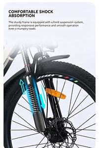 Vélo de montagne électrique tout-suspendu best-seller pour hommes et femmes, roues à 3 rayons, batterie intégrée, cadre en aluminium, E-MTB - Product Image 5